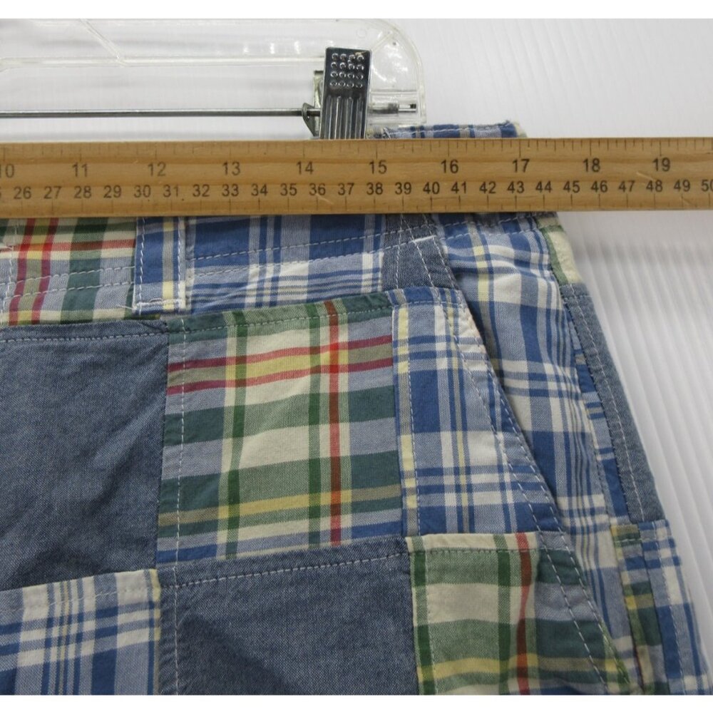 LL Bean Shorts Medium XL Patchwork Madras Plaid C… - image 3